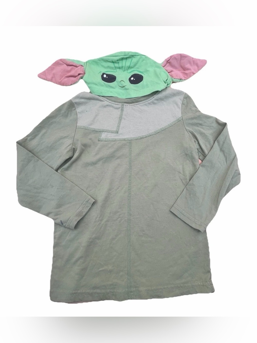 Star Wars Hoodie Kids Size 4 Green Grogu Baby Yoda Long Sleeve Hooded